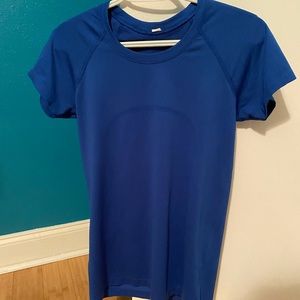 Gently-used Lululemon Symphony Blue Swiftly Tech Short Sleeve 2.0, size 8